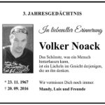Jahresgedenken Volker Noack