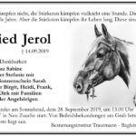 Traueranzeige Siegfried Jerol