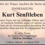 Danksagung Kurt Senftleben