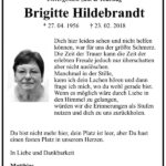 Jahresgedenken Brigitte Hildebrandt