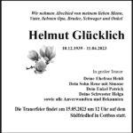 Traueranzeige Helmut Glücklich
