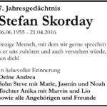 Jahresgedenken Stefan Skorday