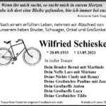 Traueranzeige Wilfried Schieske