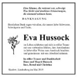 Danksagung Eva Hussock