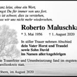 Traueranzeige Roberto Maluschka