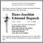 Traueranzeige Edmund Bogasch