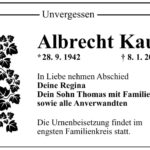 Traueranzeige Albrecht Kaule