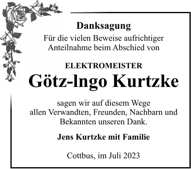 Danksagung Götz-lngo Kurtzke
