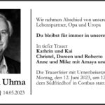 Traueranzeige Christian Uhma