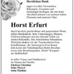 Danksagung Horst Erfurt