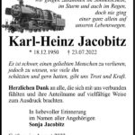 Danksagung Karl-Heinz Jacobitz