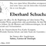 Danksagung Eberhard Schuchardt