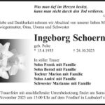 Traueranzeige Ingeborg Schoerner, geb. Polte