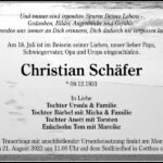 Traueranzeige Christian Schäfer