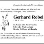 Traueranzeige Gerhard Robel