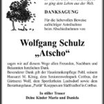 Danksagung Wolfgang Schulz