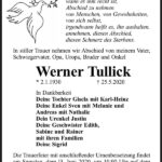 Traueranzeige Werner Tullick