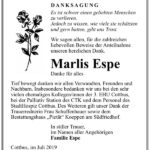 Danksagung Marlis Espe