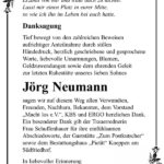 Danksagung Jörg Neumann
