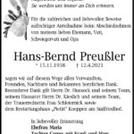 Traueranzeige Hans-Bernd Preußler