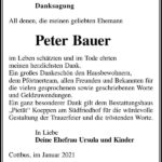 Danksagung Peter Bauer