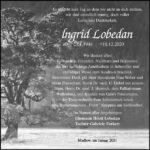 Danksagung Ingrid Lobedan