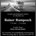 Traueranzeige Rainer Rumposch