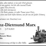 Traueranzeige Heinz-Dietmund Marx