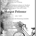 Traueranzeige Margot Frömter, geb. Stecklina