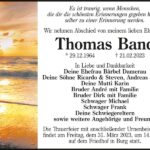 Traueranzeige Thomas Band