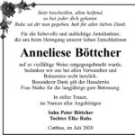 Traueranzeige Anneliese Böttcher