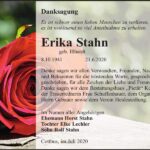 Danksagung Erika Stahn, geb. Illhard