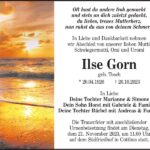 Traueranzeige Ilse Gorn, geb. Tosch