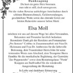 Traueranzeige Elsa Moll