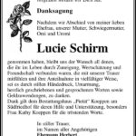 Danksagung Lucie Schirm
