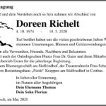 Danksagung Doreen Richelt