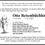 Traueranzeige Otto Reisenbüchler