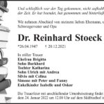 Traueranzeige Dr. Reinhard Stoeck