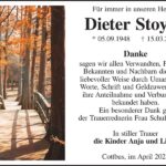 Traueranzeige Dieter Stoyan