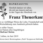 Danksagung Franz Theuerkauf