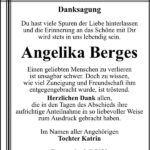 Danksagung Angelika Berges