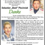 Danksagung Sebastian „Basti“ Plocinniak