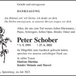 Danksagung Peter Schober