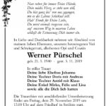 Traueranzeige Werner Pürschel