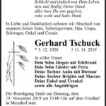 Traueranzeige Gerhard Tschuck