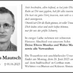 Traueranzeige Thomas Mautsch