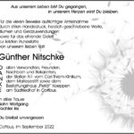 Danksagung Günther Nitschke