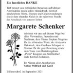 Danksagung Margarete Schenker