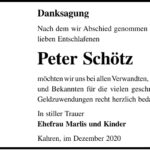 Danksagung Peter Schötz