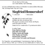 Traueranzeige Siegfried Hennersdorf